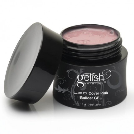 Hard-Gel Cover Pink Builder Gel 15ml - GELISH - poloprůhledný růžový stavební gel na nehty