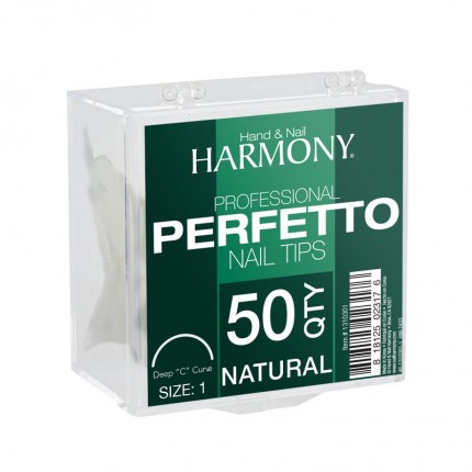 Perfetto Natural  1 - 50ks - GELISH - přirozeně působící tipy na nehty velikosti 1