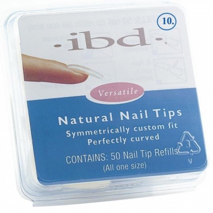 Natural tipy 10 - 50 ks - IBD - přirozene vypadajíci tipy na nehty velikosti 10