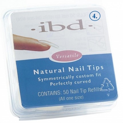 Natural tipy 4 - 50ks - IBD - přirozene vypadajíci tipy na nehty velikosti 4